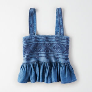 American Eagle Embroidered Tank Top